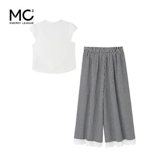 女装半袖小衫配格子阔腿两件套S5223010 商品图4