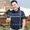 【YW】无忧购“爸气来袭”夏季冰丝凉感格子polo衫中年短袖T恤A19（截单后3-5天发货) 商品缩略图1