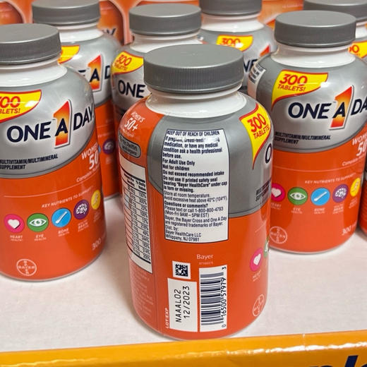 折扣特价📣提高免疫力❤300粒最新包装❤美国✈直邮男士多维50岁特价1瓶258元，女士多维50岁 258元🉐包税包邮到手🔥🔥拜耳One A Day每日一粒多维 商品图5