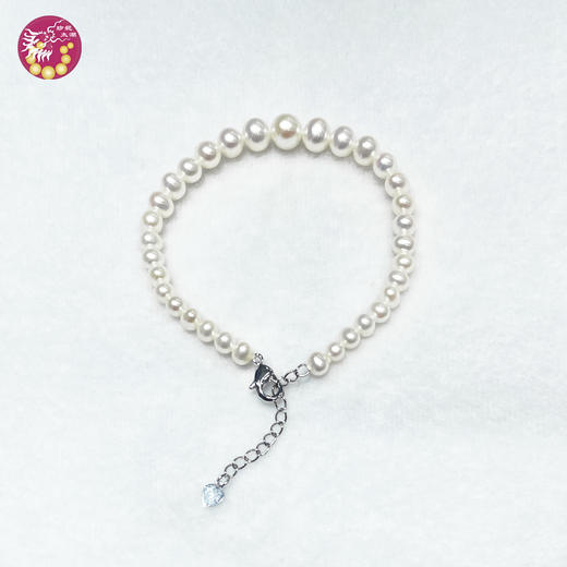 宝塔珍珠手链-白珠款 【4.6-8.7mm】编号200014 商品图0