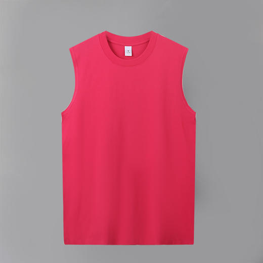 百媚生 220g纯棉无袖背心男士T恤休闲运动上衣XW640 商品图5