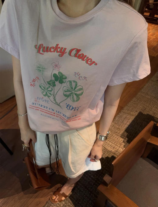 四叶草幸运短袖T恤06033 商品图2