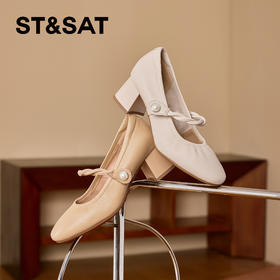 【优质羊皮】星期六气质通勤粗跟玛丽珍SSD1111C61