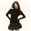 Ariseism 美式辣妹设计感露肩黑色系带拼接连衣裙女春季新款裙子 商品缩略图3