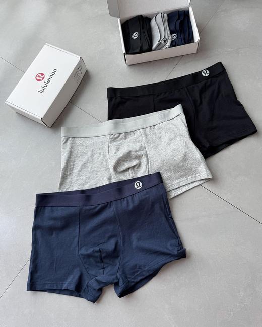 D060309 礼盒3条装男士平角内裤纯棉四角透气短裤头内裤 商品图3
