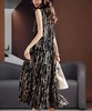 贵气黑金老钱风 艺术肌理感三醋酸连衣裙 会呼吸的面料  3D立体黑金波纹 商品缩略图0