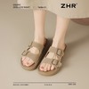 ZHR则则反绒牛皮勃肯拖鞋女外穿夏季百搭半拖勃肯鞋女沙滩凉拖鞋 商品缩略图1
