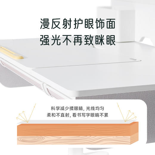 【安宁家专属】2平米正姿学习桌多功能可升降简约大白桌学习工场国际版学习桌 商品图3