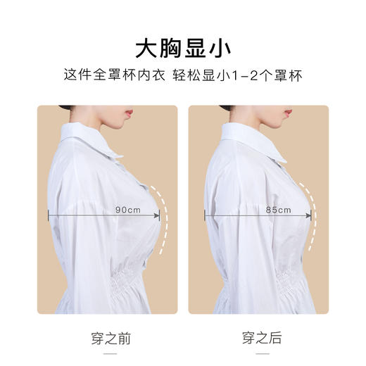 【大胸显瘦显胸小】时尚蕾丝轻薄透气内衣女侧收防垂防外扩文胸罩漫意无痕 商品图4
