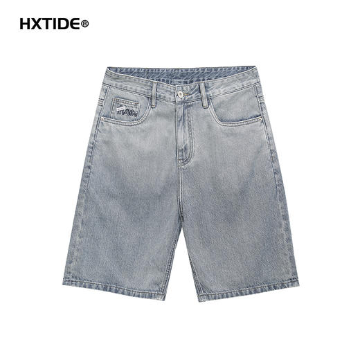 【新品上新】HX 夏季水洗牛仔五分裤微宽松Z207520004101 商品图0