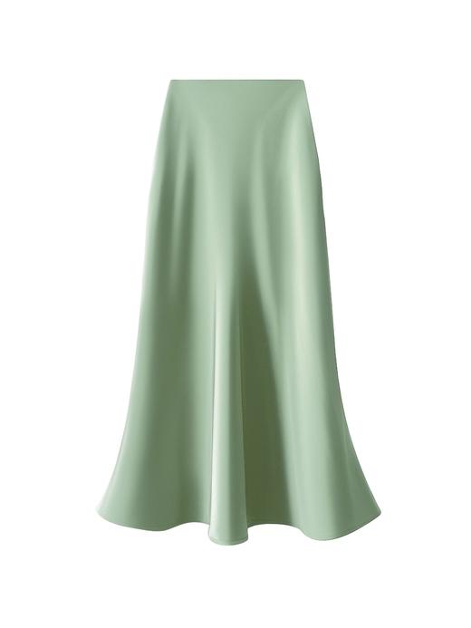 丁摩 高级感法式醋酸冰天丝缎面鱼尾半身裙女32998 商品图7