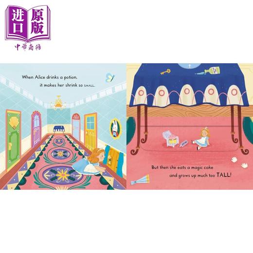 【中商原版】动手童话故事 爱丽丝梦游仙境 First Stories Alice in Wonderland new cover with QR 英文原版 儿童纸板书 绘本 商品图3