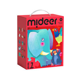 mideer弥鹿MD1473进阶拼图-1阶（简单动物）收纳袋版
