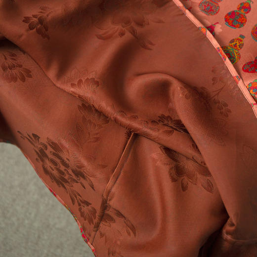 丁摩 真丝香云纱新中式连衣裙女福禄葫芦100桑蚕丝印花改良版旗袍裙5ZF- YSC007 商品图2