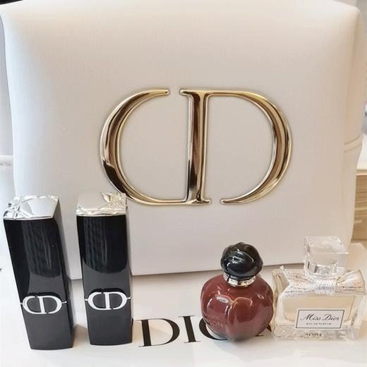 Dior迪奥精选香水五件套【花漾甜心香水5ml+芭伊颂香水5ml+#999哑光口红1.5g+#888哑光口红1.5g（赠原装白色化妆包＋礼盒）】 商品图5