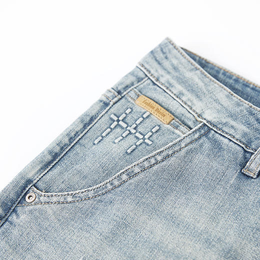 【新品上新】HX 夏季水洗牛仔九分裤合体S210520039101 商品图4