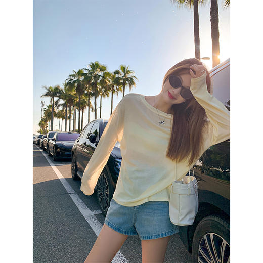 <曾小咸推荐>现货秒杀！微信超特价！3色韩系薄款长袖T恤 日常89.99 立减50 秒杀39.99！半裙秒杀79.99！！ 商品图3