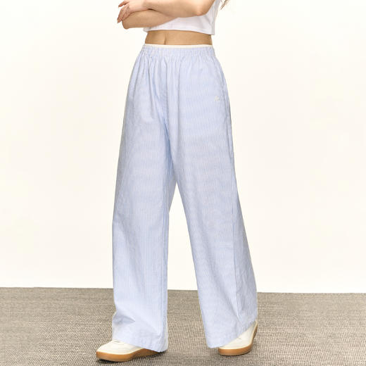 Ariseism  美式复古慵懒风条纹宽松休闲裤女夏季新款低腰阔腿裤子 商品图3