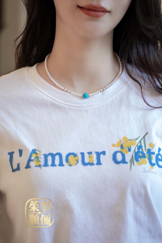 【茱事顺俪】18K金淡水珍珠绿松项链 商品图5