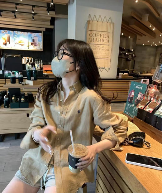 💰850/直邮‼️☀️夏天必入！RL拉夫劳伦男款亚麻衬衫👔，亚麻衬衫真的是很百搭，夏天室外穿防晒 室内挡空调冷空气非常实用！女生也能穿哦💢💥 商品图6