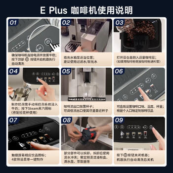 德龙（Delonghi）咖啡机 家用全自动咖啡机 欧洲进口小型意式美式现磨 冷热双萃醇萃冰咖手动打奶泡  E Plus 礼物 商品图5