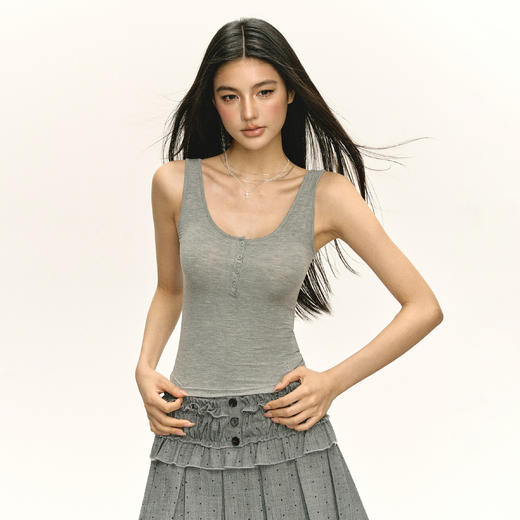 Ariseism  美式复古 薄款吊带长袖两件套套装女 商品图3