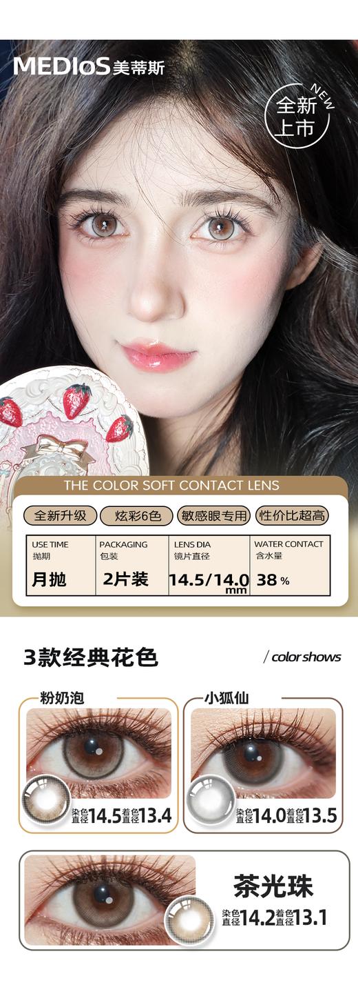 2025新品  三款 Medios月抛   2片/盒   （送镜盒一个 不多送） 商品图3