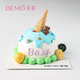 [现货]4英寸甜筒派对·（什锦水果）奶油蛋糕