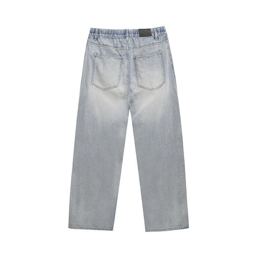 【新品上新】HX 夏季水洗弯刀牛仔长裤宽松Z201520012101 商品图7