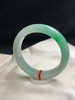 620122，54.5圈口，糯化飘绿正圈平安镯，种水好，底子细润，晴底色飘阳绿花，有处晶体纹，不抠 商品缩略图2