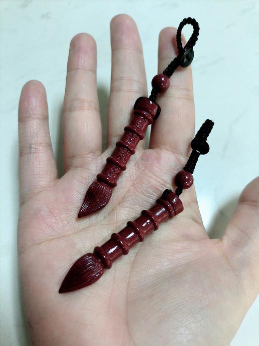 【金榜题名】天然辰砂朱砂文昌笔(约51*11mm) 状元笔 中考高考考研升学考试挂件 精品朱砂 沈阳发货 商品图5