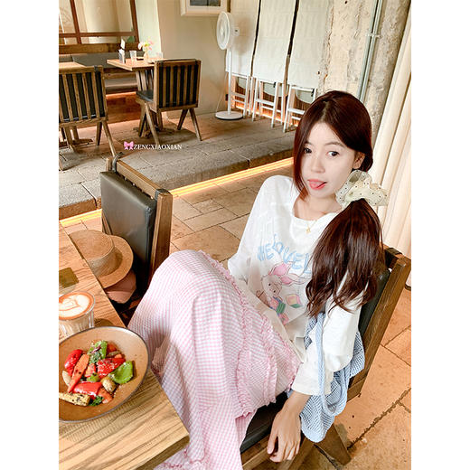 【189元任选2件】最后一波现货！粉色格子半身裙 商品图1