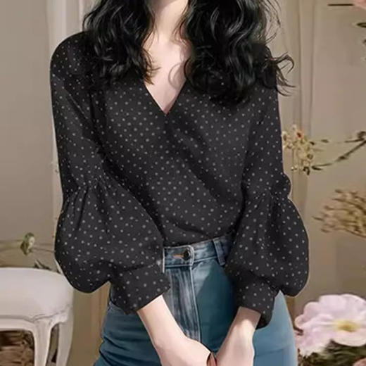 裁缝学苑AQ474V领灯笼袖衬衫纸样女装衬衣上衣服装打板版型图纸 商品图3