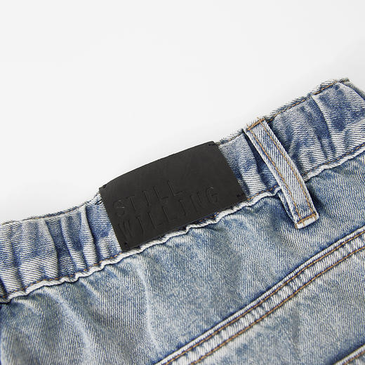 【新品上新】HX 夏季水洗弯刀牛仔长裤宽松Z201520012101 商品图14