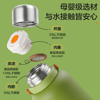 苏泊尔（SUPOR）保温杯大容量保冷杯女士随行水壶户外双饮水杯车载高颜值大肚杯 商品图3