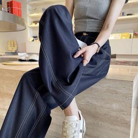 卷卷紫直筒牛仔裤，丝滑柔软不挑腿型，显瘦时尚精致