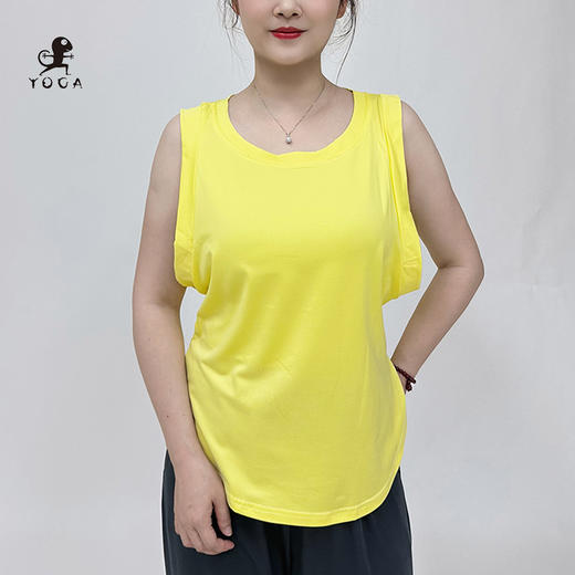 壁虎瑜伽【2506SY360】显瘦高开叉无袖罩衫【5天发货】 商品图4
