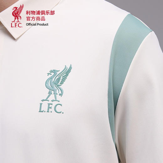 【官方正版】利物浦俱乐部 | 米白色polo衫插肩休闲运动T恤 商品图4