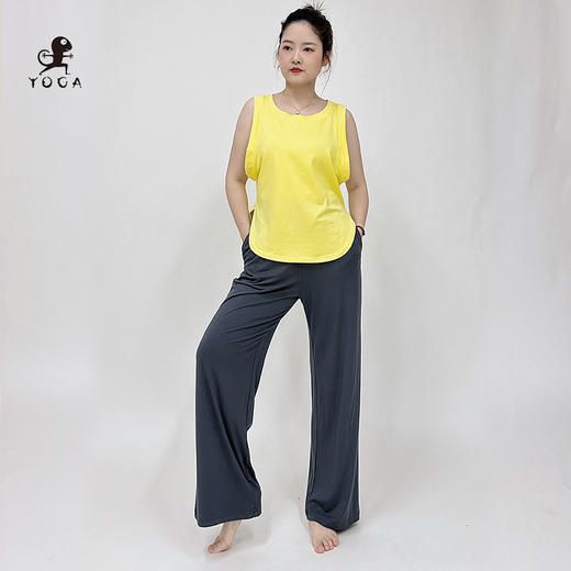 壁虎瑜伽【2506SY360】显瘦高开叉无袖罩衫【5天发货】 商品图3