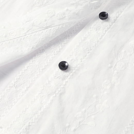 雀说绣花短袖撞色衬衫新款时尚休闲宽松薄款舒适女装衬衣AL7073 商品图3