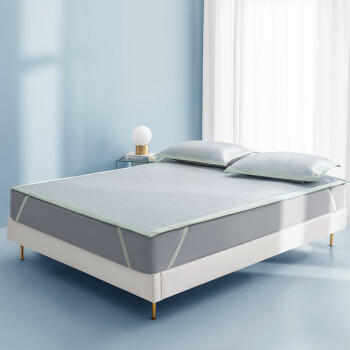 京东京造 250D牛奶丝软凉席 凉感冰丝席三件套 抗菌A类可水洗1.5*2m沧海蓝 商品图4