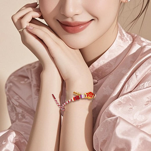 大英博物馆 东瀛系列 开运朱砂桃花结 手绳 商品图4