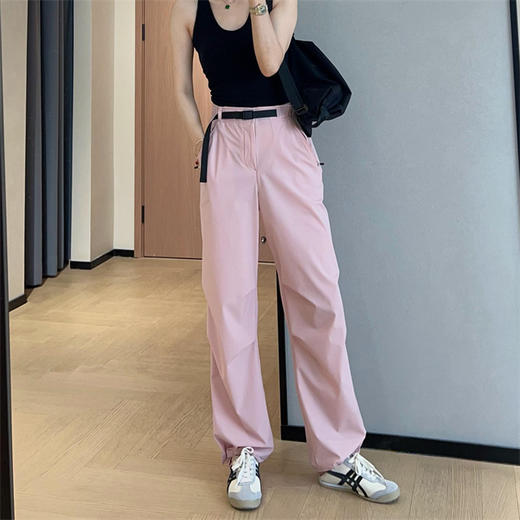 山系机能风凉感垂坠直筒工装裤可束脚薄款降落伞裤2025夏款！ 商品图6