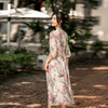 丁摩 夏季新品女装长款印花真丝连衣裙重工钉珠显瘦显高裙子5ZF-80022 商品缩略图3