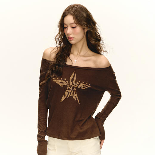 Ariseism  美式复古修身长袖t恤女2025春季新款上衣 商品图1