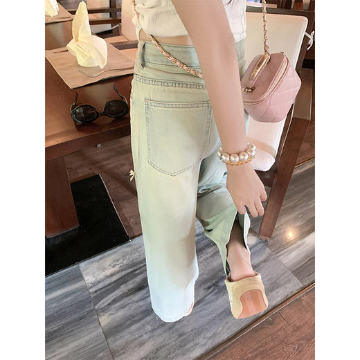 【折后再享2件88折】微信打折价！蝴蝶结烫钻牛仔裤 日常229.99/件 立减79.91 秒杀149.99/件！！ 商品图4