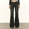 Ariseism 美式复古水洗牛仔裤女2025夏季新款修身休闲长裤子 商品缩略图2