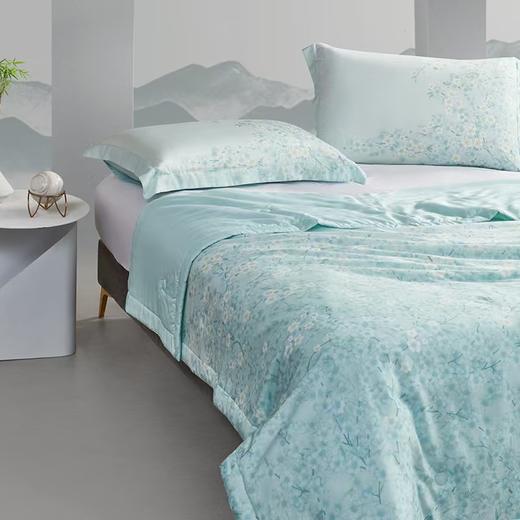 梦洁  天丝印花塔黄夏被：绿樱 商品图2