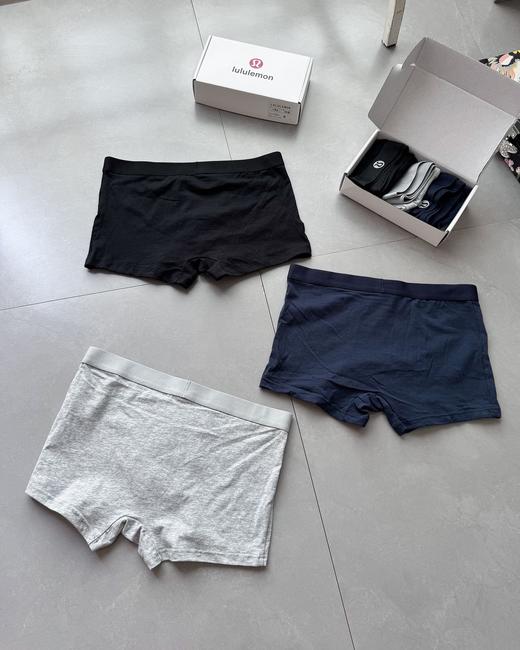 D060309 礼盒3条装男士平角内裤纯棉四角透气短裤头内裤 商品图4