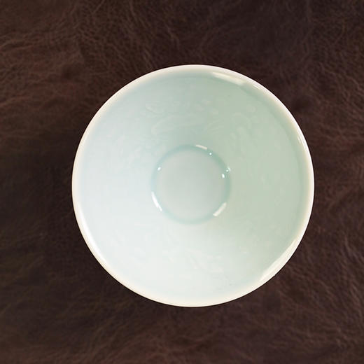 倚云煮泉内模印红釉斗笠杯-鱼藻纹 商品图2